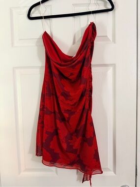 Princess Polly Red Strapless Mini Dress